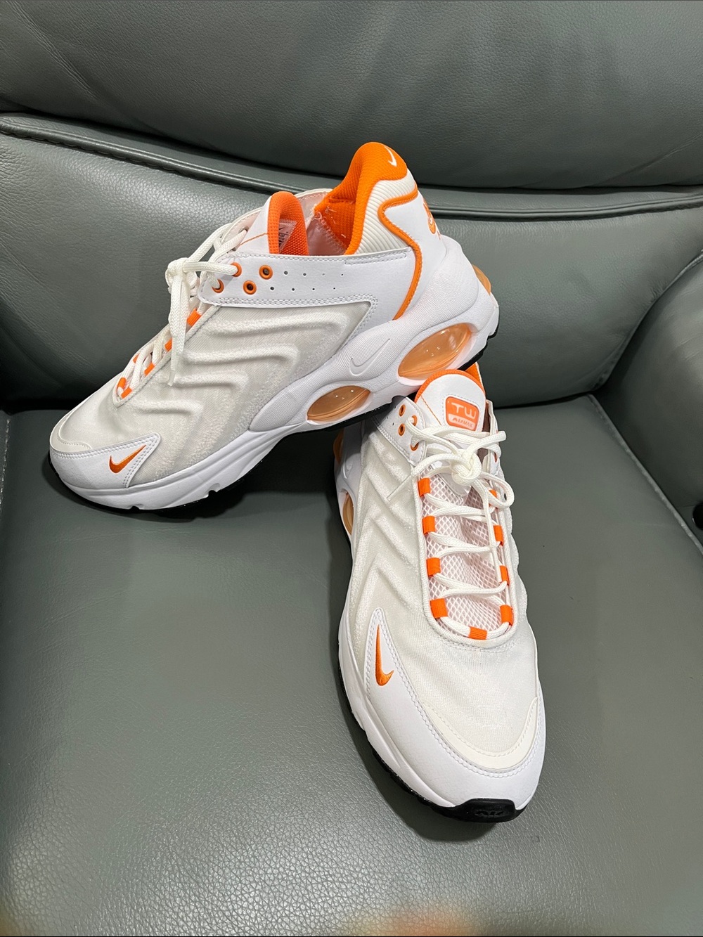 Nike Air max TW White and Orange Running Sneakers